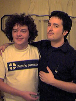 Colin has the afro.. I look like the bowler.